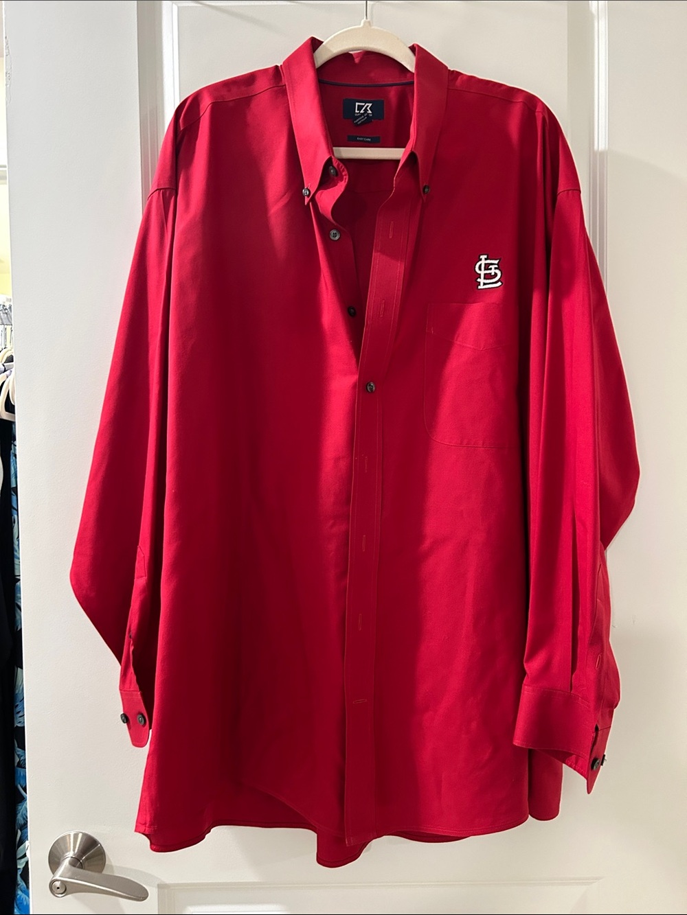 Cutter & Buck St Louis Cardinals Red Button-Down Shirt